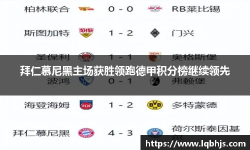 拜仁慕尼黑主场获胜领跑德甲积分榜继续领先